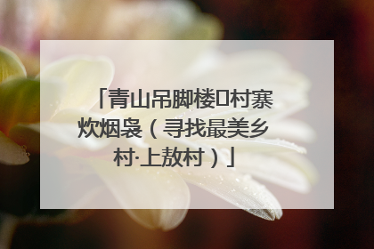 青山吊脚楼 村寨炊烟袅（寻找最美乡村·上敖村）