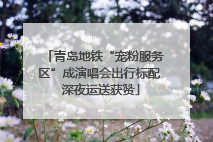 青岛地铁“宠粉服务区”成演唱会出行标配 深夜运送获赞