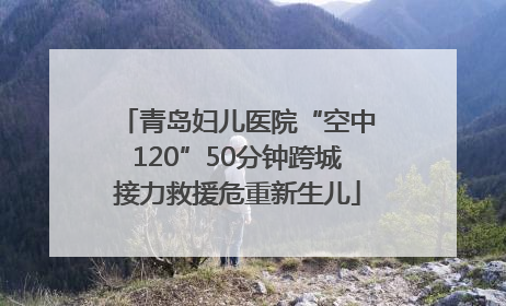 青岛妇儿医院“空中120”50分钟跨城接力救援危重新生儿