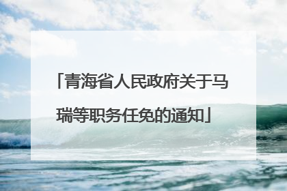 青海省人民政府关于马瑞等职务任免的通知