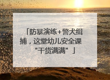 防暴演练+警犬缉捕，这堂幼儿安全课“干货满满”