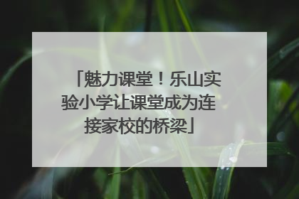 魅力课堂！乐山实验小学让课堂成为连接家校的桥梁