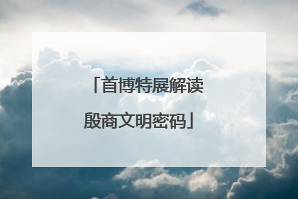 首博特展解读殷商文明密码