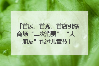 首展、首秀、首店引爆商场“二次消费” “大朋友”也过儿童节