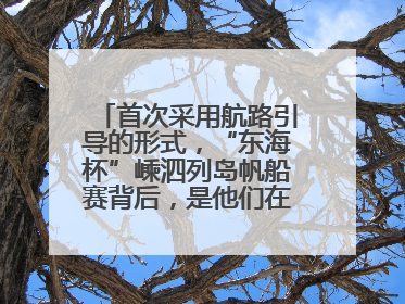 首次采用航路引导的形式，“东海杯”嵊泗列岛帆船赛背后，是他们在保驾护航