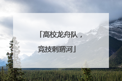 高校龙舟队，竞技刺猬河