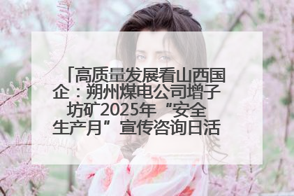 高质量发展看山西国企：朔州煤电公司增子坊矿2025年“安全生产月”宣传咨询日活动亮点纷呈