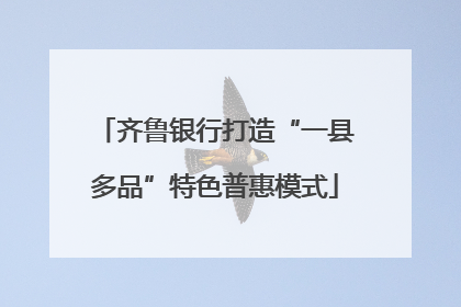 齐鲁银行打造“一县多品”特色普惠模式