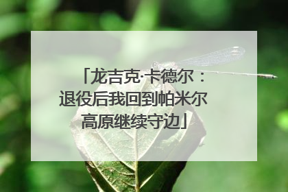 龙吉克·卡德尔：退役后我回到帕米尔高原继续守边