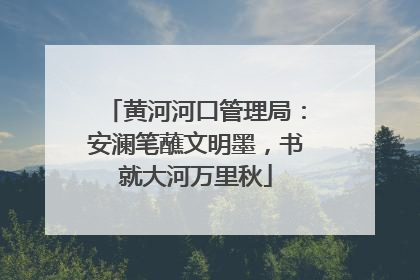 黄河河口管理局：安澜笔蘸文明墨，书就大河万里秋