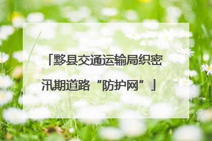 黟县交通运输局织密汛期道路“防护网”