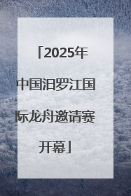 2025年中国汨罗江国际龙舟邀请赛开幕