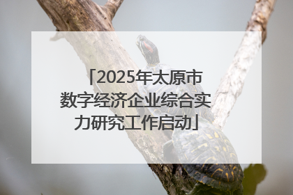 2025年太原市数字经济企业综合实力研究工作启动