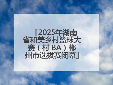 2025年湖南省和美乡村篮球大赛（村 BA）郴州市选拔赛闭幕