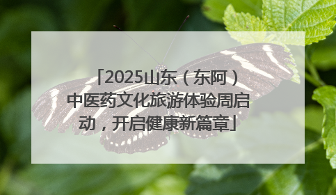 2025山东（东阿）中医药文化旅游体验周启动，开启健康新篇章