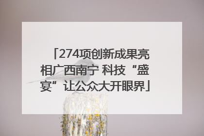 274项创新成果亮相广西南宁 科技“盛宴”让公众大开眼界