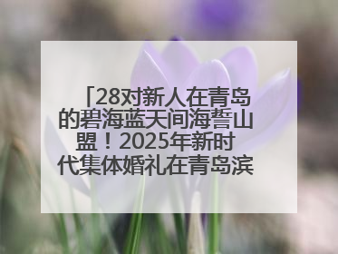 28对新人在青岛的碧海蓝天间海誓山盟！2025年新时代集体婚礼在青岛滨海国际中心文明实践广场举行