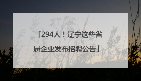 294人！辽宁这些省属企业发布招聘公告