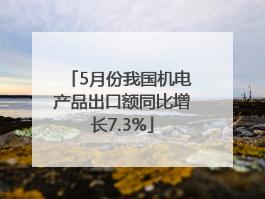 5月份我国机电产品出口额同比增长7.3%