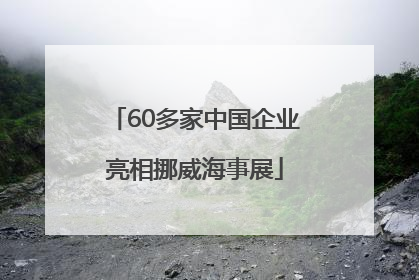 60多家中国企业亮相挪威海事展