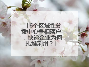 6个区域性分拨中心争相落户，快递企业为何扎堆荆州？