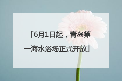 6月1日起，青岛第一海水浴场正式开放