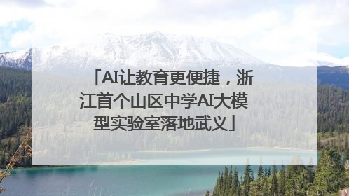 AI让教育更便捷，浙江首个山区中学AI大模型实验室落地武义